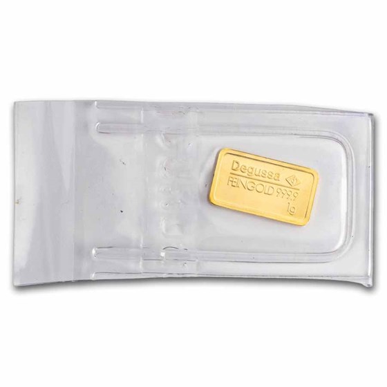 1 gram Gold Bar - Degussa (Sealed)