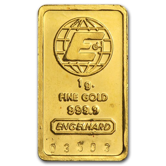 1 gram Gold Bar - Engelhard 1 gram Gold Bar - Engelhard