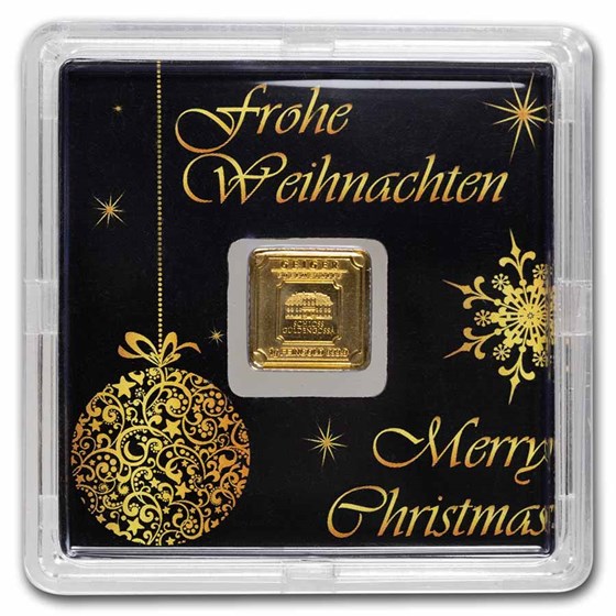 1 gram Gold Bar - Geiger Edelmetalle (Christmas Edition w/Assay) 1 gram Gold Bar - Geiger Edelmetalle (Christmas Edition w/Assay)