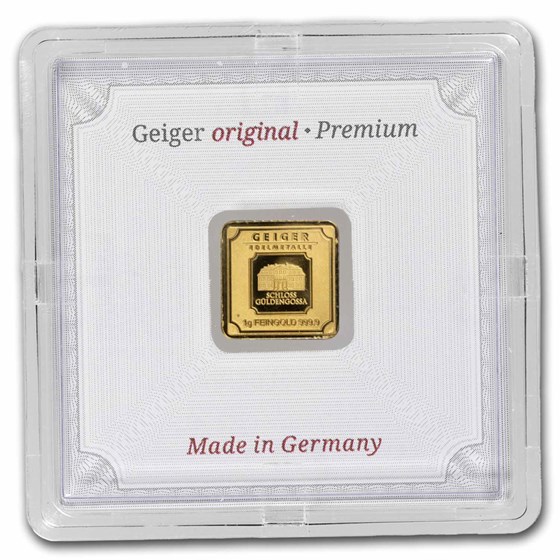 1 gram Gold Bar - Geiger Edelmetalle (Encapsulated w/Assay) 1 gram Gold Bar - Geiger Edelmetalle (Encapsulated w/Assay)