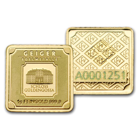 1 gram Gold Bar - Geiger Edelmetalle (Originals Series) 1 gram Gold Bar - Geiger Edelmetalle (Originals Series)