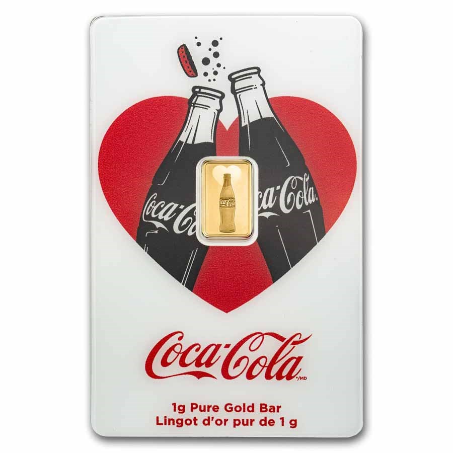 1 gram Gold Bar in TEP - PAMP Love Coca-Cola®