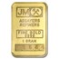 1 gram Gold Bar - Johnson Matthey (Plain Back)