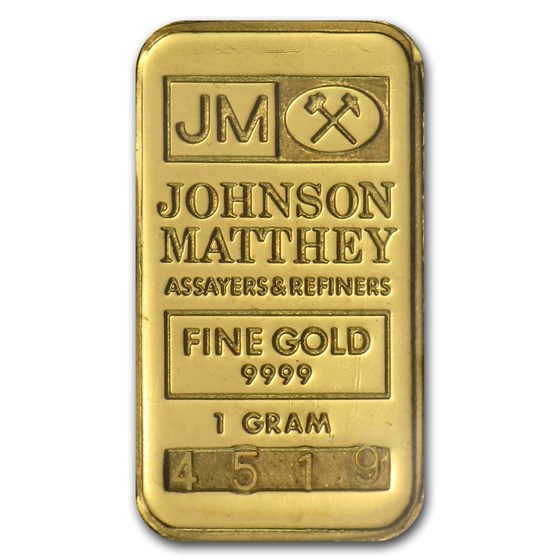 1 gram Gold Bar - Johnson Matthey 1 gram Gold Bar - Johnson Matthey