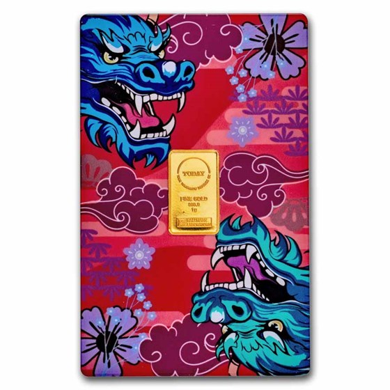 1 gram Gold Bar - Lunar Year of the Dragon South Korea (Assay) 1 gram Gold Bar - Lunar Year of the Dragon South Korea (Assay)