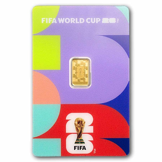 1 gram Gold Bar - PAMP FIFA 2026 World Cup (w/Assay & Sleeve)