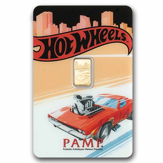 1 gram Gold Bar - PAMP Hot Wheels™ Race to Win (In Assay)