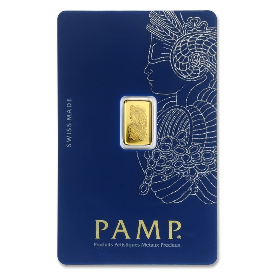 1 gram Gold Bar - PAMP Suisse Lady Fortuna Veriscan® (In Assay)