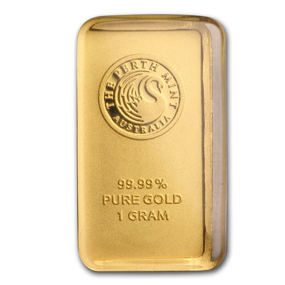 Buy 1 gram Gold Bar - Perth Mint (Classic, Green Assay) | APMEX