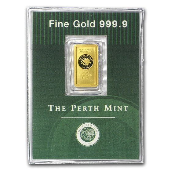 1 gram Gold Bar - Perth Mint Old Style Swan 1 gram Gold Bar - Perth Mint Old Style Swan