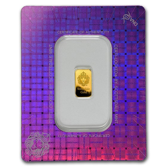 1 gram Gold Bar - Scottsdale Mint (In Certi-Lock® Assay) 1 gram Gold Bar - Scottsdale Mint (In Certi-Lock® Assay)