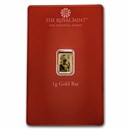 1 gram Gold Bar - The Royal Mint Britannia (Henna, In Assay)