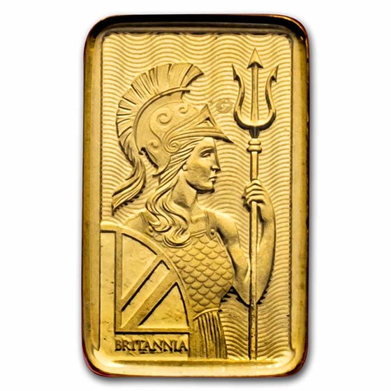 1 gram Gold Bar - The Royal Mint Britannia (Henna, In Assay) 1 gram Gold Bar - The Royal Mint Britannia (Henna, In Assay)