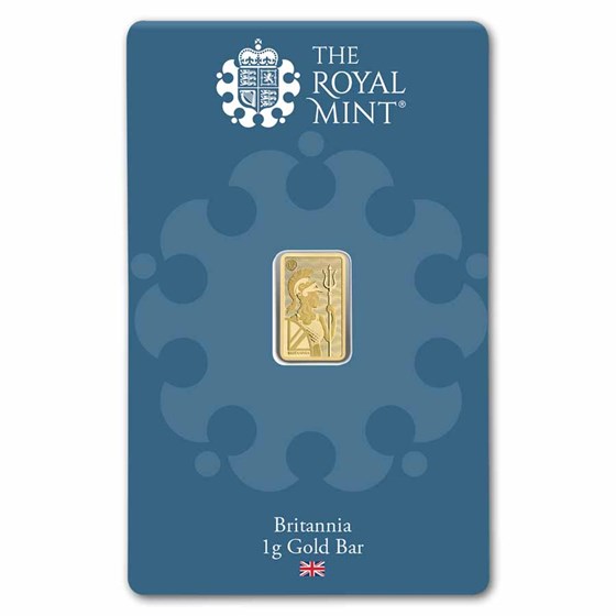 1 gram Gold Bar - The Royal Mint Britannia (New Assay)