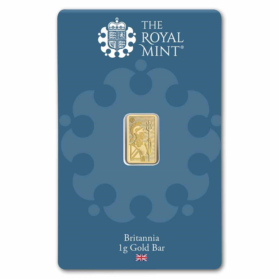 1 gram Gold Bar - The Royal Mint Britannia (New Assay)