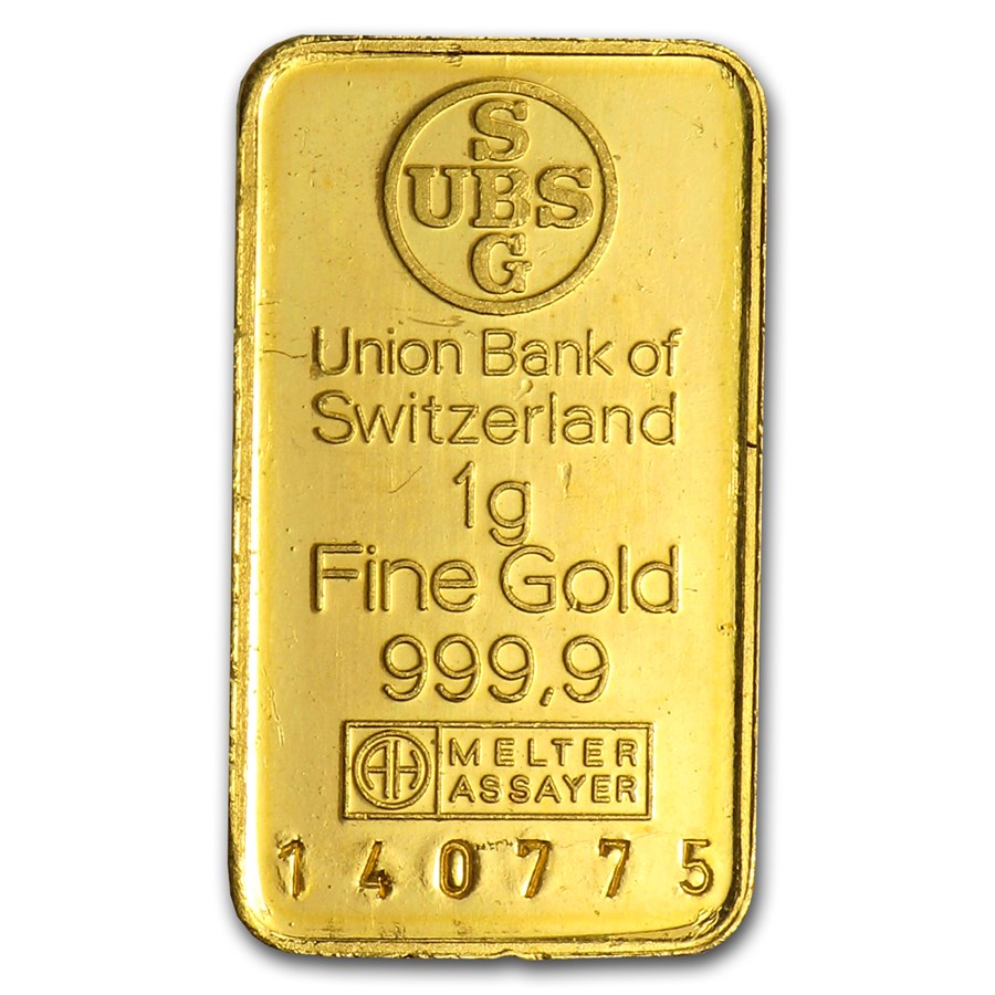 Buy 1 gram Gold Bar - UBS | APMEX
