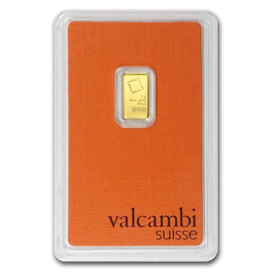 1 gram Gold Bar - Valcambi (In Assay)