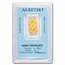 1 gram Gold Bar - Vintage Valcambi (Blue Assay)