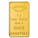 1 gram Gold Bar - Vintage Valcambi (Blue Assay)