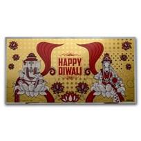 1 gram Gold Happy Diwali Gold Foil Note