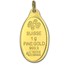 1 gram Gold Pendant - PAMP Suisse (Fortuna, Oval)