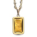 1 gram Gold Pendant - PAMP Suisse Fortuna (w/Chain)