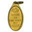 1 gram Gold Pendant - PAMP Suisse (Oval, w/o Assay)