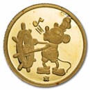 1 gram Gold Round - Steamboat Willie (Rarities Mint)