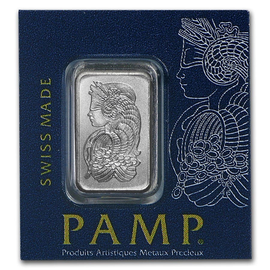 1 gram Platinum Bar - Multigram+25 PAMP Suisse (In Assay)