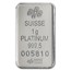 1 gram Platinum Bar - PAMP Suisse Lady Fortuna (In Assay)