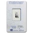 1 gram Platinum Bar - PAMP Suisse Statue of Liberty (In Assay)