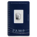 1 gram Platinum Bar - PAMP Suisse Statue of Liberty (In Assay)