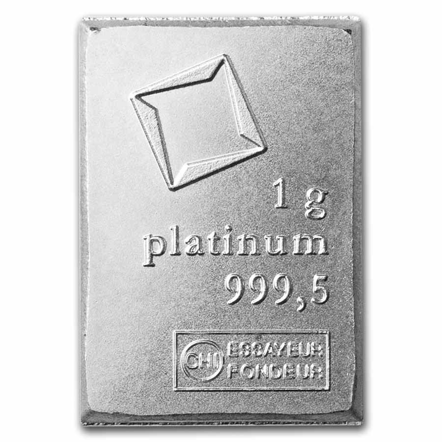 Buy 1 gram Platinum Bar Secondary Market APMEX