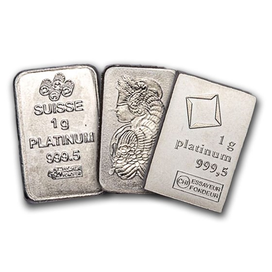Buy 1 gram Platinum Bar Secondary Market APMEX