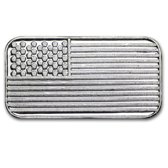 1 gram Silver Bar - American Flag