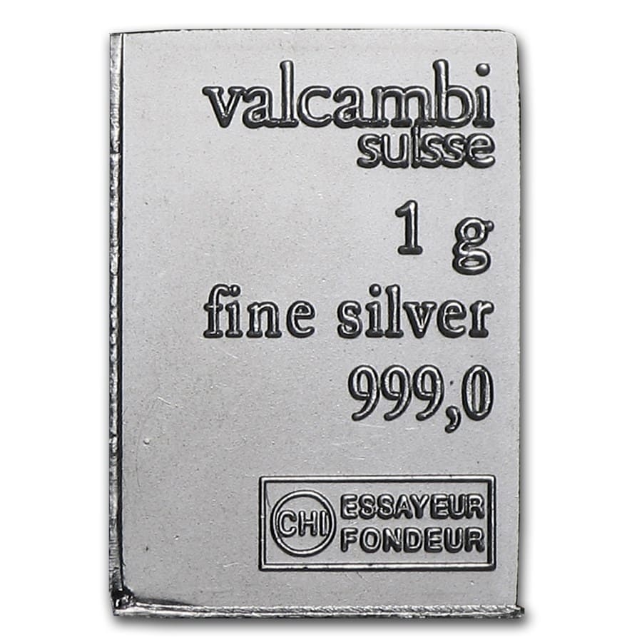 1 Gram Silver Bar Valcambi 