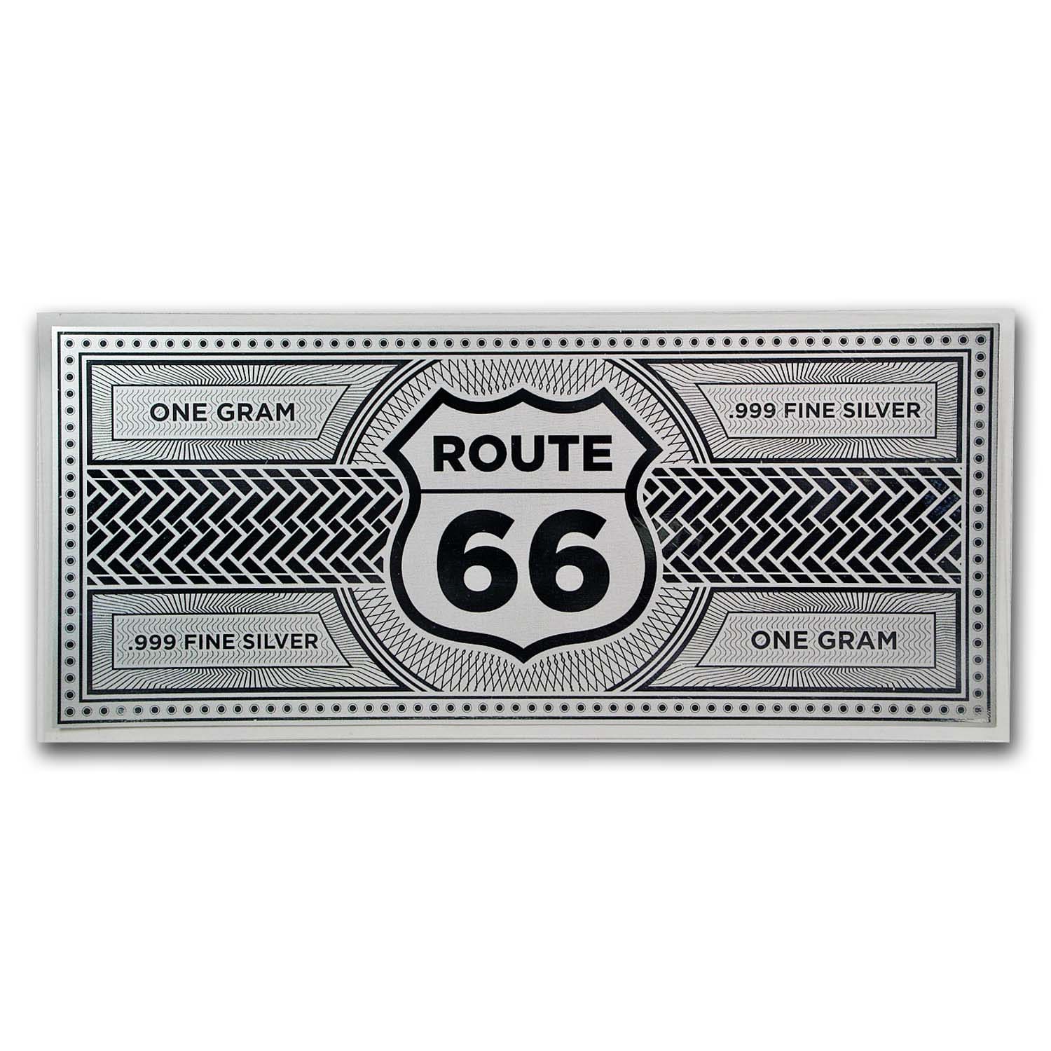アメリカ「ROUTE66ルートハイウェイ」1オンスメダル MintProducts > Silver Rounds > 1 oz Route 66 Silver Rounds