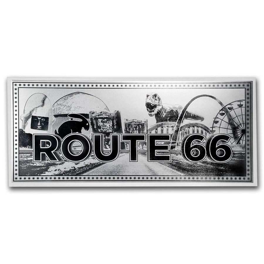 1 gram Silver Foil Note - Route 66