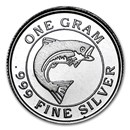 1 gram Silver Round - Salmon Fish