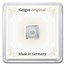 1 gram Silver Square - Geiger Edelmetalle (Encapsulated w/Assay)
