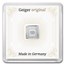 1 gram Silver Square - Geiger Edelmetalle (Encapsulated w/Assay)