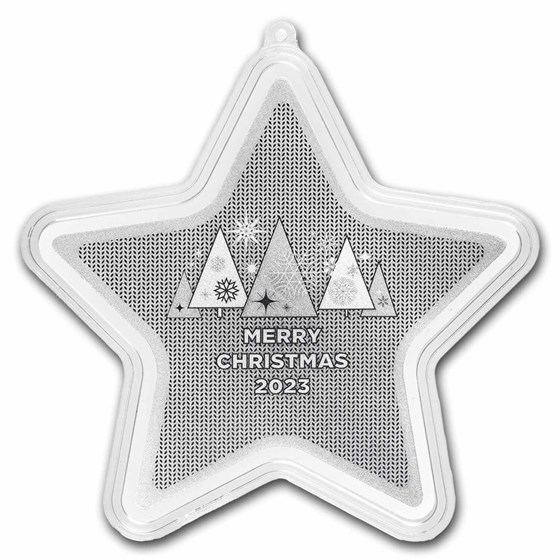 Buy 1 gram Silver 2023 Merry Christmas Star Ornament APMEX