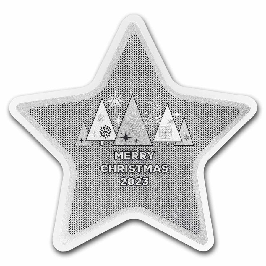 Buy 1 gram Silver 2023 Merry Christmas Star Ornament APMEX