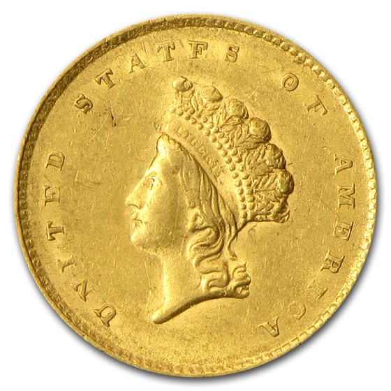 $1 Indian Head Gold Dollar Type 2 AU (Random Year)