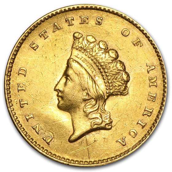 $1 Indian Head Gold Dollar Type 2 (Cleaned) $1 Indian Head Gold Dollar Type 2 (Cleaned)