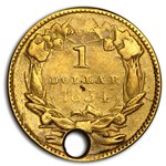 $1 Indian Head Gold Dollar Type 2 (Damaged)