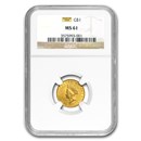$1 Indian Head Gold Dollar Type 2 MS-61 NGC/PCGS