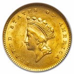$1 Indian Head Gold Dollar Type 2 MS-62 NGC/PCGS