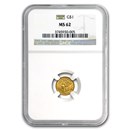 $1 Indian Head Gold Dollar Type 3 MS-62 NGC/PCGS