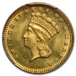$1 Indian Head Gold Dollar Type 3 MS-65 NGC/PCGS